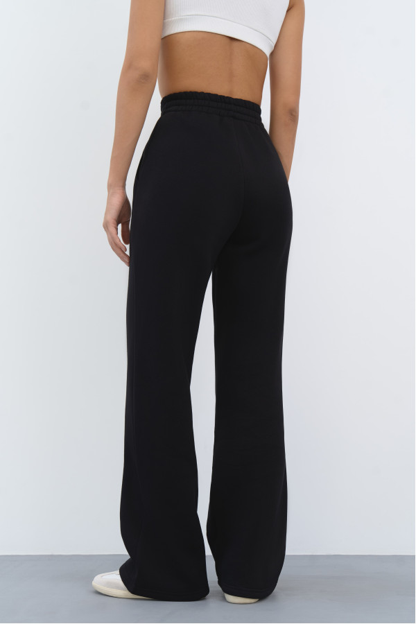 Штани wide leg з футера  - 5